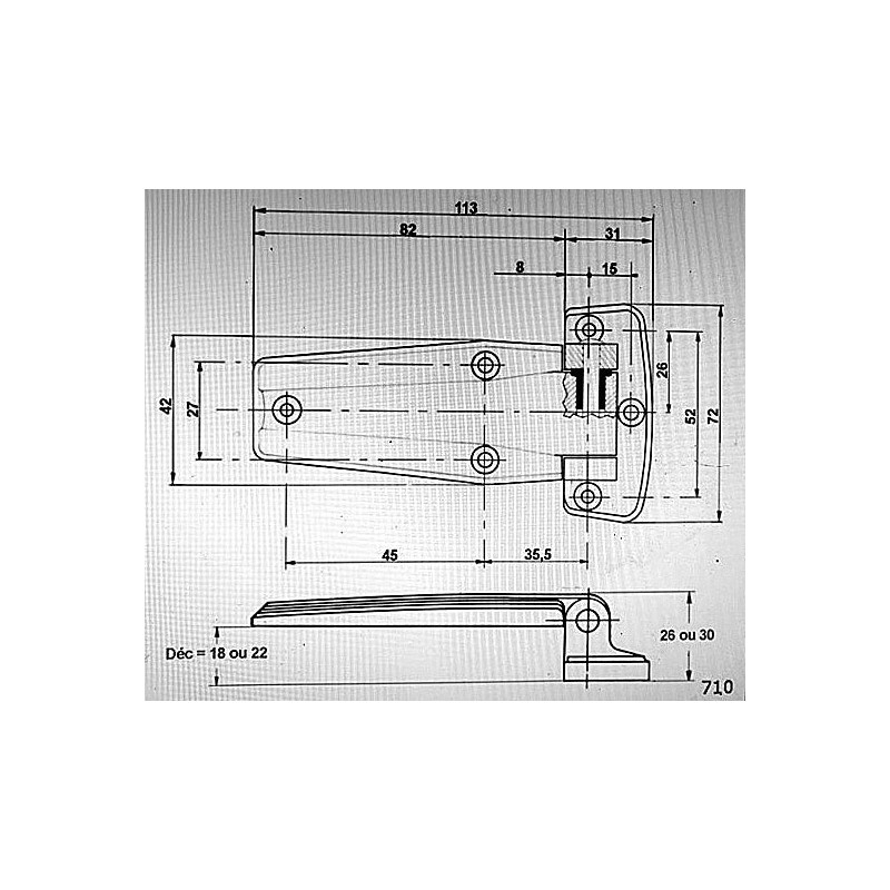 CERNIERA PORTA FRIGO CROMATA