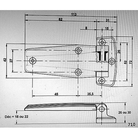 CERNIERA PORTA FRIGO CROMATA