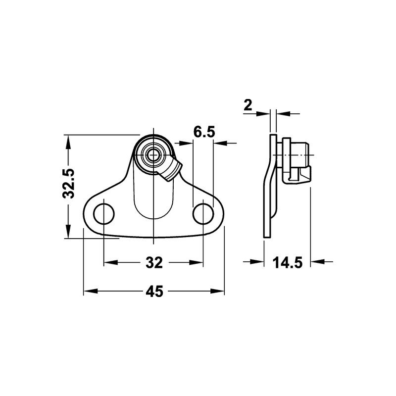 COMPASS DUO FIXING BRACKET 28 MM