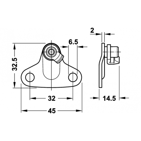 COMPASS DUO FIXING BRACKET 28 MM