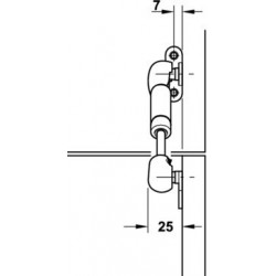 Flap compass, gas pressure spring, self-opening 100 N