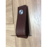 BROWN LEATHER HANDLE WITH STITCHING