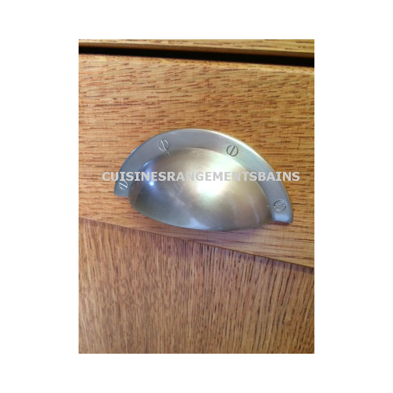 MUSCHELGRIFF AUS MATT VERNICKELTEM MESSING