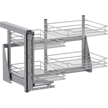 WARI CORNER FOLD 900 D CHROME BASKET SET