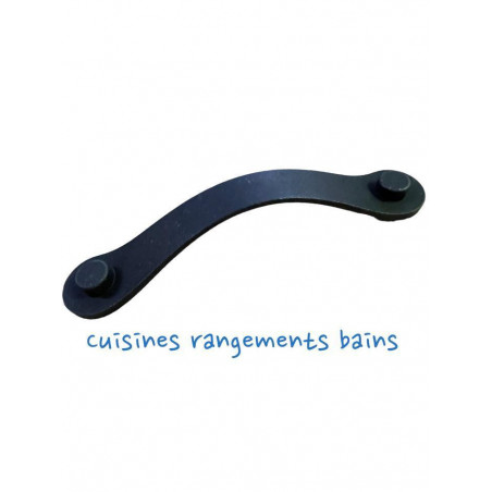 ZAMACK BLACK FURNITURE HANDLE 128 MM SETTING