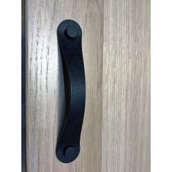 TIRADOR PARA MUEBLE ZAMACK NEGRO FIJACIÓN 128 MM