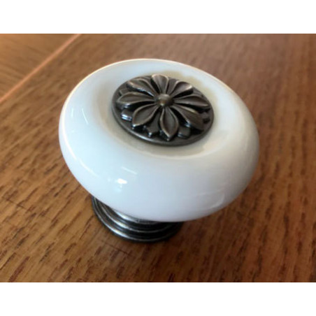 BOTÓN PORCELANA BLANCA DIÁMETRO 30