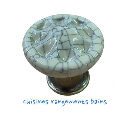 PORCELAIN BUTTON DIAM 33 BRONZE