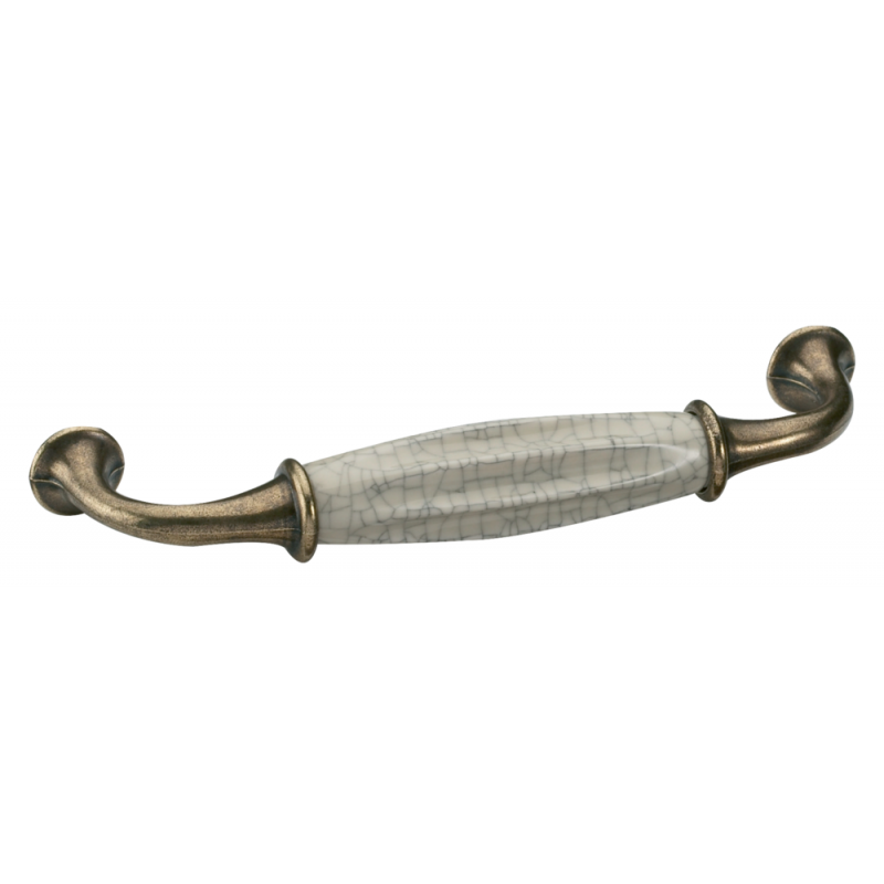 TIRADOR DE PORCELANA BRONCE C/U 128 MM