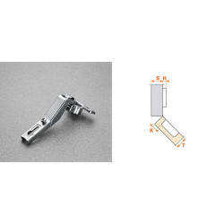 BISAGRA ÁNGULO 45° SALICE DIAM 26 MM SIN BASE