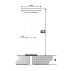 PIVOTING STAINLESS STEEL BAR CONSOLE 210 MM