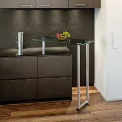 PIVOTING STAINLESS STEEL BAR CONSOLE 210 MM