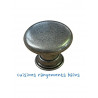 BUTTON DIAM 32 MM ON AGED STEEL ROSETTE
