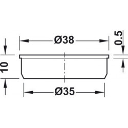 BROWN PLASTIC HINGE HOLE COVER