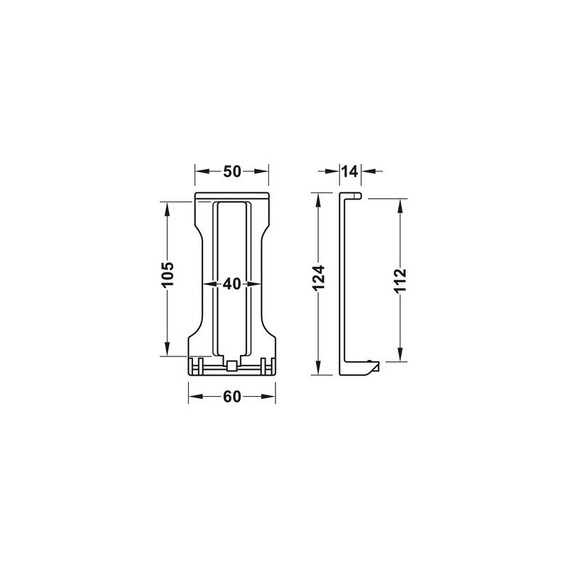 Ninka Facia ID Kitchen Internal Drawer Clips