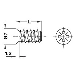 SCREW VARIANTA TF CRUSHIFORM 6 X 13.5 MM PER 100 PIECES