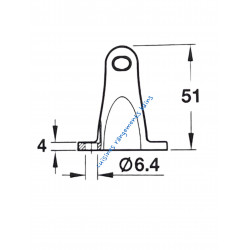 Mounting bracket for Senso Huwil folding door
