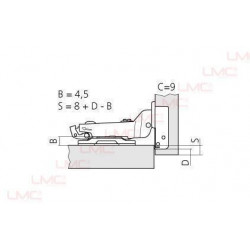 CHARNIERE FERRARI CLIP 110° WITHOUT EMBASE