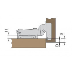 FERRARI 110° SEMI WALL EA 48 MM WITHOUT BASE