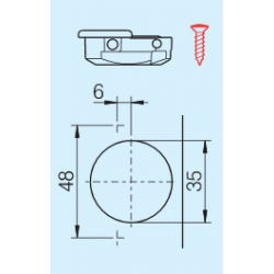 FERRARI 110° SEMIAPLICADO EA 48 MM SIN BASE