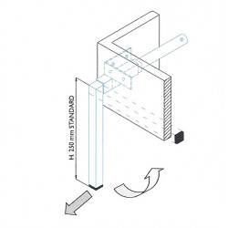 BED LEG HEIGHT 240 MM RETRACTABLE