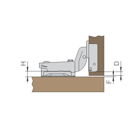BISAGRA DE RETORNO FERRARI EA 48 MM SIN BASE