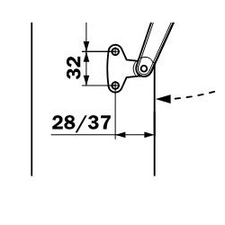 BUSSOLA DUO (piccola) PER FLAP PIATTO 28/37
