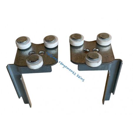KIT 2 HIGH STEEL GUIDES 3 CASTERS