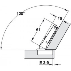HINGE SALICE 2AT WINKEL 30° EA 48 MM OHNE BODENPLATTE