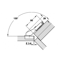 SCHARNIER SALICE 2AMC 45° OHNE BUCHSE