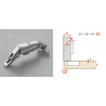 CHARNIERE SALICE 155 ° CASES