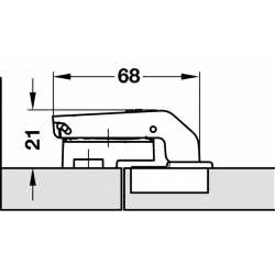 HINGE AND PLATE FOR 94° OPENING FRAME