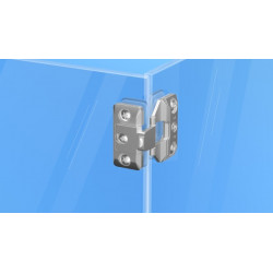 PRAMETA PARA PUERTA DE CRISTAL/VIDRIO NIQUELADO