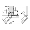 CHARNIERE BLUM .D'ANGLE.CLIP TOP RES.+45°