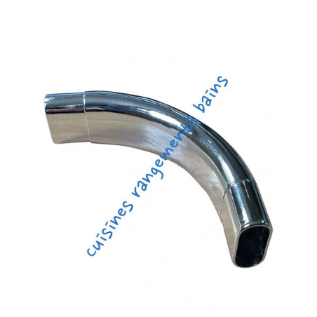 ANGLE 90° FOR TUBE30X15 DE PENDERIE CHROME BRILLANT