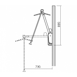 ARMARIO DE PARED AJUSTABLE 620 - 830 MM