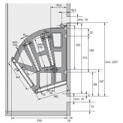 SWIVEL HARDWARE FOR SHOE CABINET (