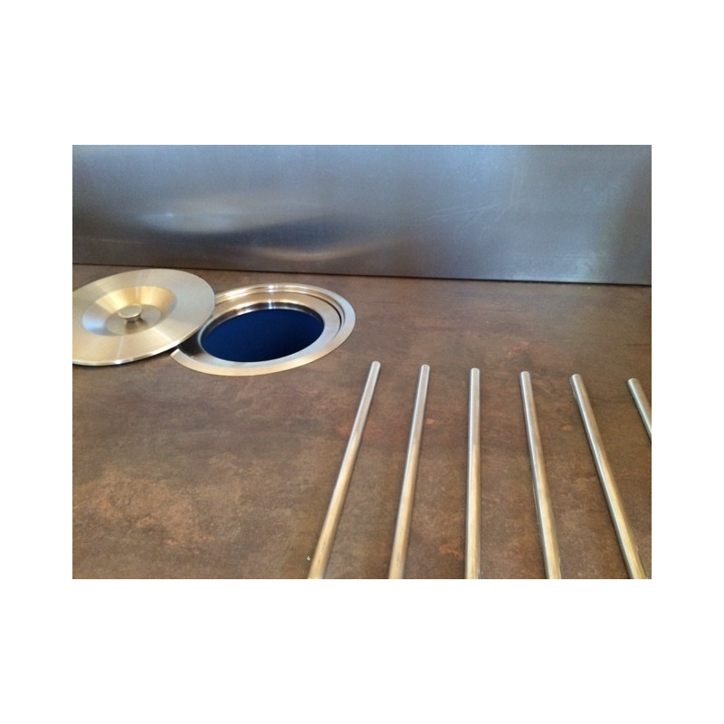 8 LITER STAINLESS STEEL WORKTOP BIN