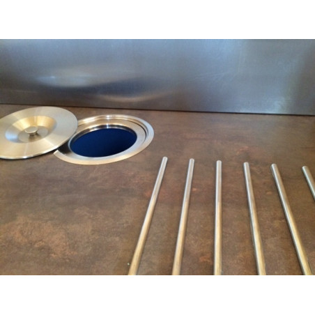 8 LITER STAINLESS STEEL WORKTOP BIN