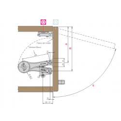 KOMPASS FERRARI ZAMAK HALTER AUS VERNICKELTEM HOLZ