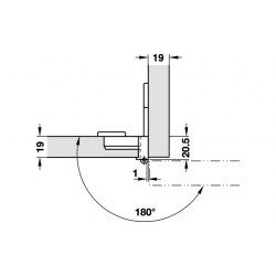 AXIMAT 180° VERSENKBARES SCHARNIER