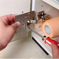 STAINLESS STEEL HINGE REPAIR PLATE