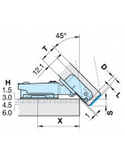 NEGATIVER WINKEL -45°